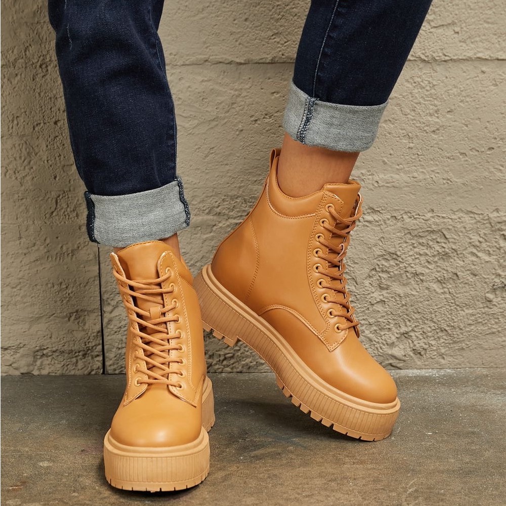 East Lion Corp Platform Combat Boots